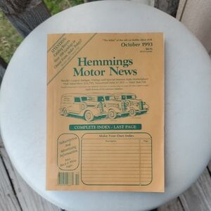 🔥 Vintage Hemmings Motor News – October 1993 Issue